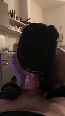 POV: the tatted alt girl decides to suck your cock while you’re on the phone