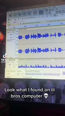 Little brother makes “music”.