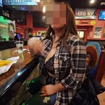 Flashing my BIG boob and caught in the end