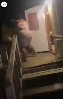 Intense fight between two overweight women